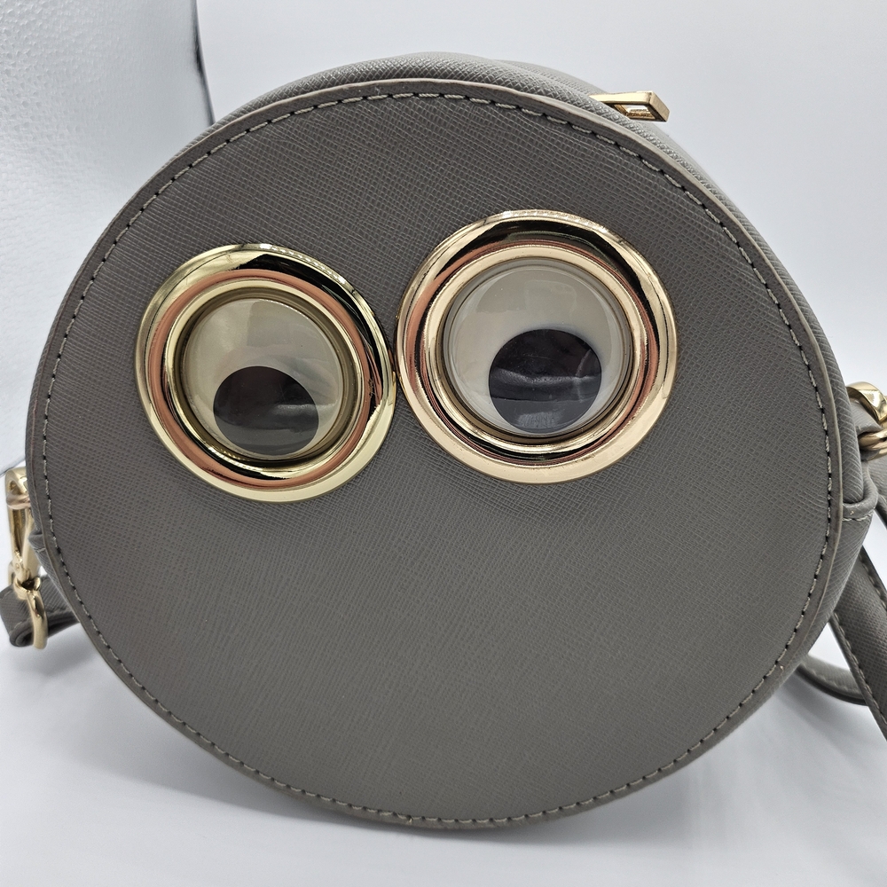 Gray Circular Googly Eyes Women Bag